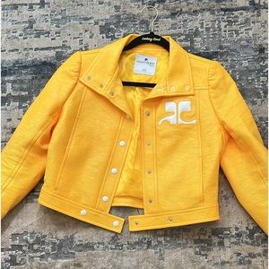 Worn once yellow Courreges jacket size 40 (medium)